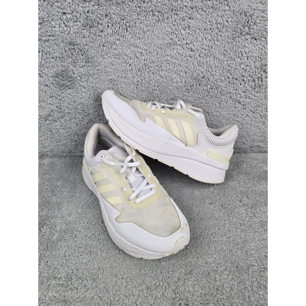 Adidas ZNCHILL Lightmotion+ Triple White Running Shoes Women's Size 8 HP6089